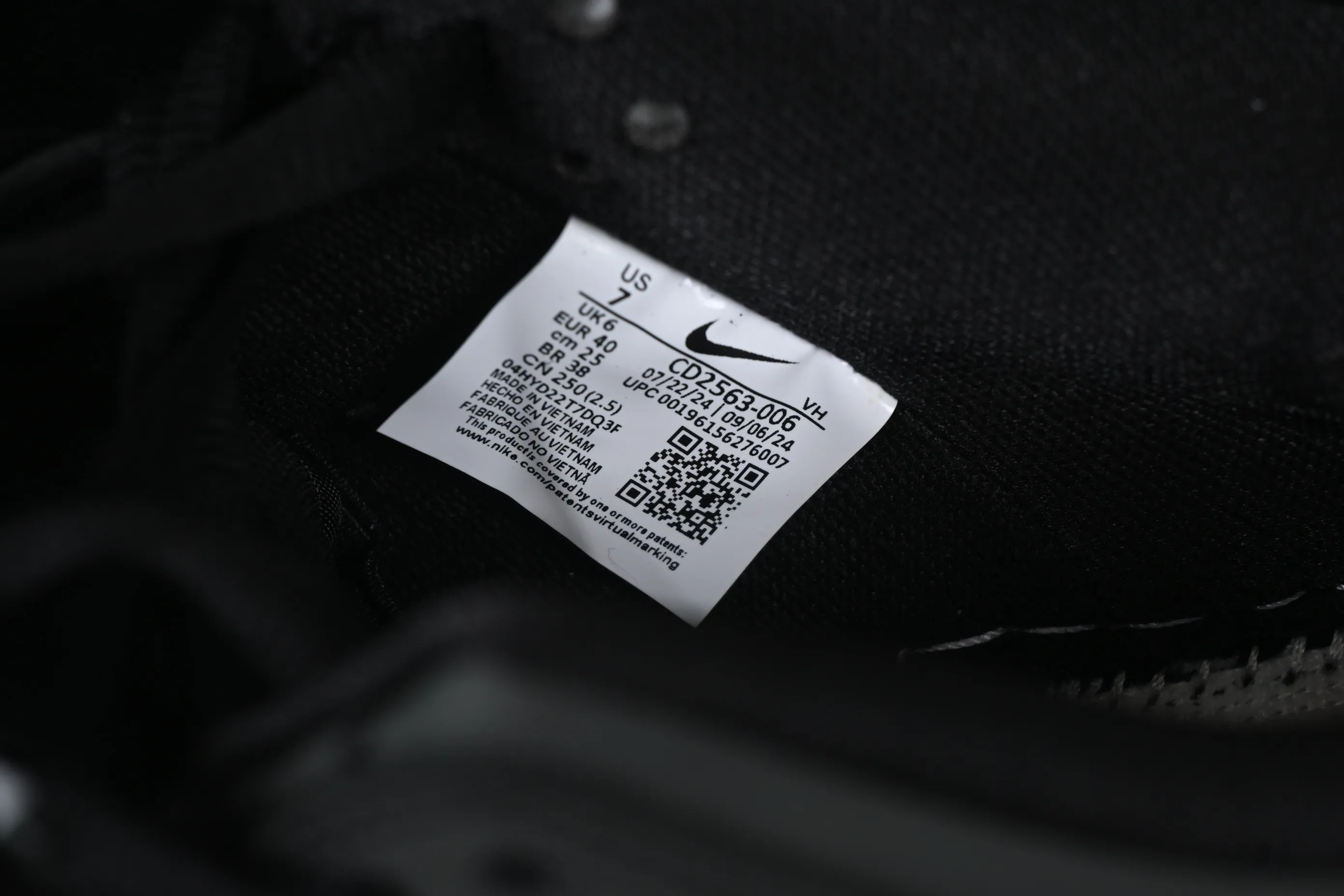 All categories Nk SB Dunk series Nk SB Dunk Low low-top sneakers Nk SB Dunk Low Raw rubber matte black SB low-top sports and leisure sneakers CD2563-006